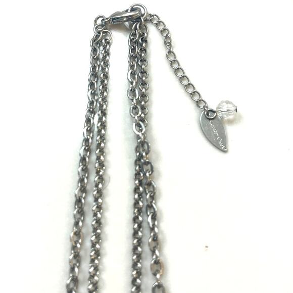 Coldwater Creek Double-Strand Silver necklace - Pearl, Snowflake & Glass Beads - Picture 2 of 4